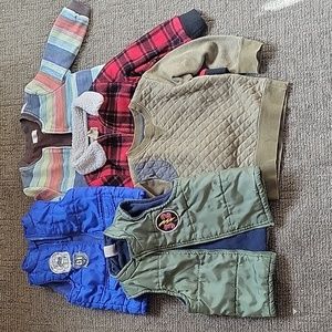 Lot of 5 used Toddler vest sweatshirt jacket